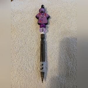 Purple Nurse Scrub Bead Mechanical Pencil